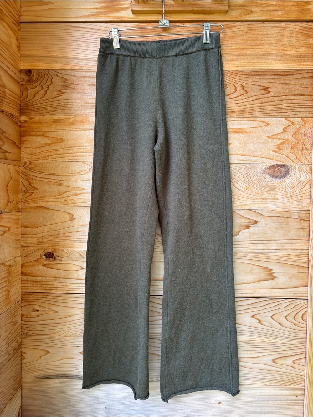 Anthropologie Olive Green Sweater Knit Pants